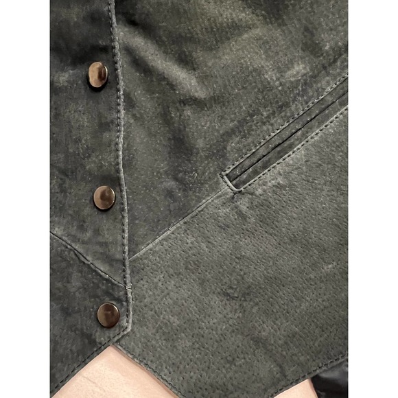 Learsi Vest Navy Blue Leather Medium New With‎ Tags - Picture 4 of 9